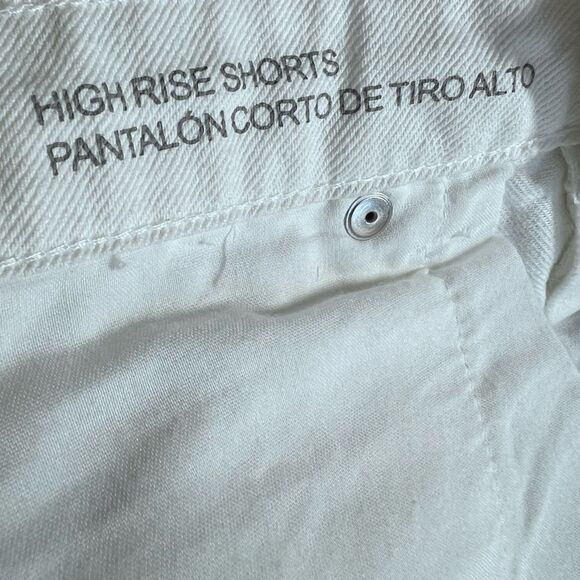 Wild fable high rise frayed jean shorts white size 6 - Picture 4 of 10